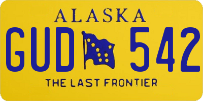 AK license plate GUD542