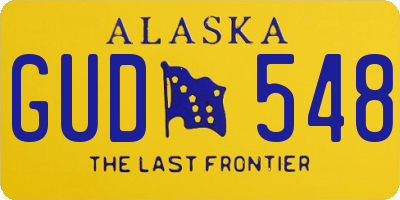 AK license plate GUD548