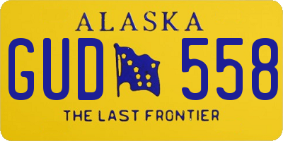 AK license plate GUD558
