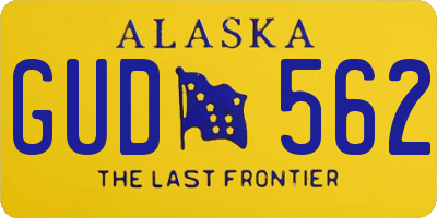 AK license plate GUD562