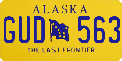 AK license plate GUD563