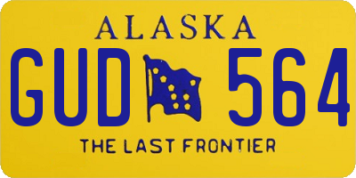 AK license plate GUD564