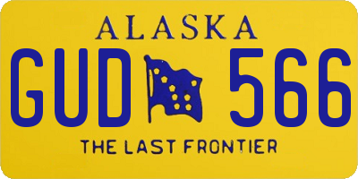 AK license plate GUD566