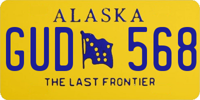 AK license plate GUD568