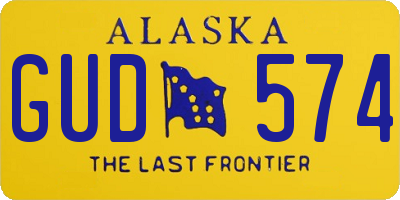 AK license plate GUD574