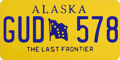 AK license plate GUD578