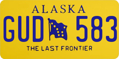 AK license plate GUD583