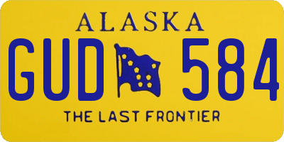 AK license plate GUD584