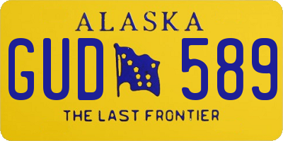 AK license plate GUD589