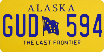 AK license plate GUD594