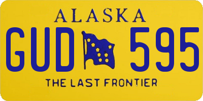 AK license plate GUD595