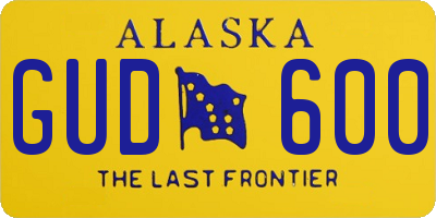 AK license plate GUD600