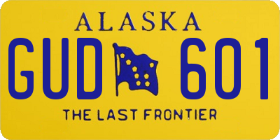 AK license plate GUD601