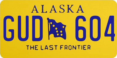 AK license plate GUD604