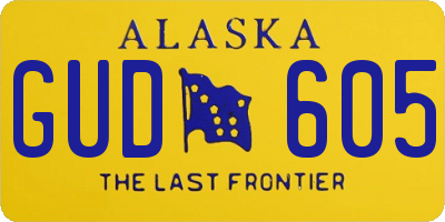 AK license plate GUD605