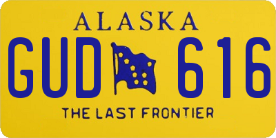 AK license plate GUD616