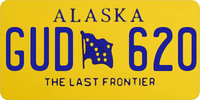 AK license plate GUD620
