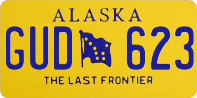 AK license plate GUD623