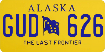 AK license plate GUD626