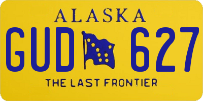 AK license plate GUD627