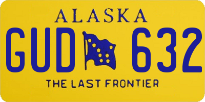 AK license plate GUD632