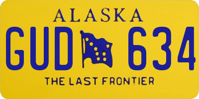 AK license plate GUD634