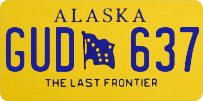 AK license plate GUD637