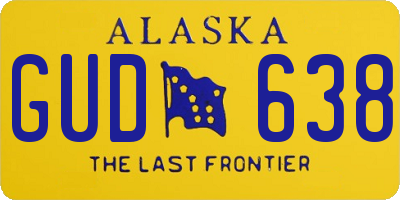 AK license plate GUD638