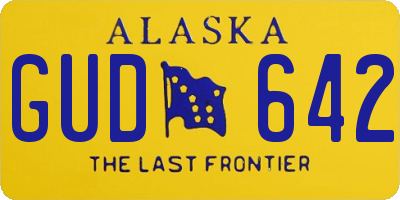 AK license plate GUD642