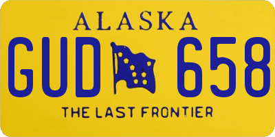 AK license plate GUD658