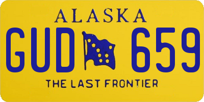 AK license plate GUD659