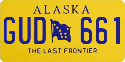 AK license plate GUD661
