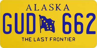 AK license plate GUD662