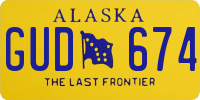 AK license plate GUD674