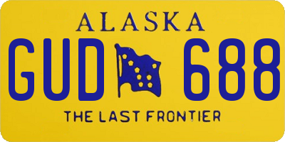 AK license plate GUD688