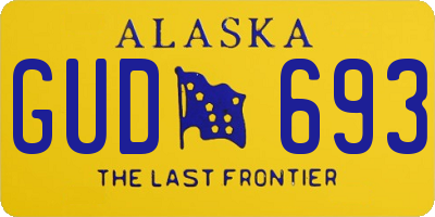 AK license plate GUD693