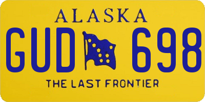 AK license plate GUD698