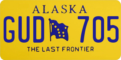 AK license plate GUD705