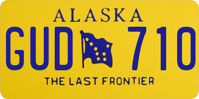 AK license plate GUD710
