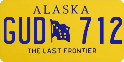 AK license plate GUD712