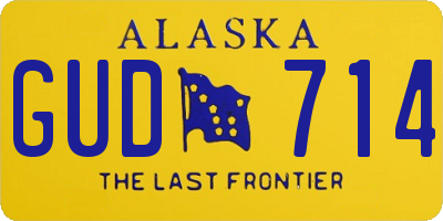 AK license plate GUD714