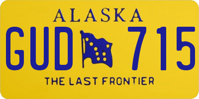 AK license plate GUD715