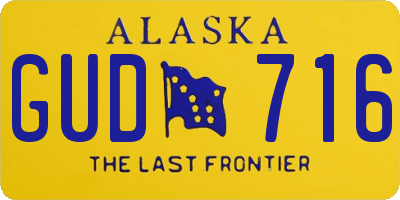 AK license plate GUD716