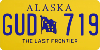 AK license plate GUD719