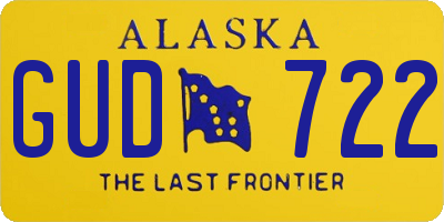 AK license plate GUD722