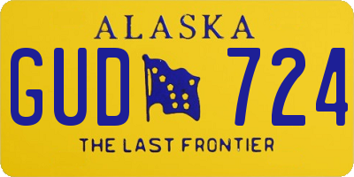 AK license plate GUD724