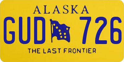 AK license plate GUD726