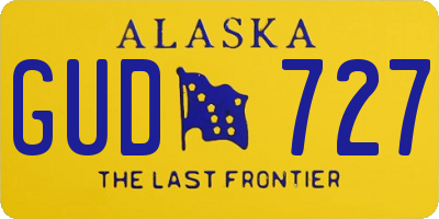 AK license plate GUD727