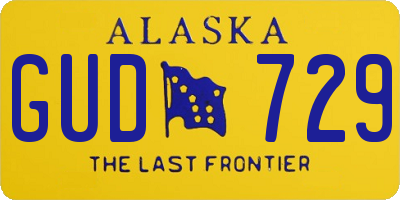 AK license plate GUD729