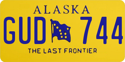 AK license plate GUD744